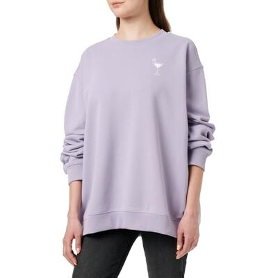 HUGO Sweatshirt för kvinnor, Ljuslila 521, S HUGO Sweatshirt för kvinnor, Ljuslila 521, S