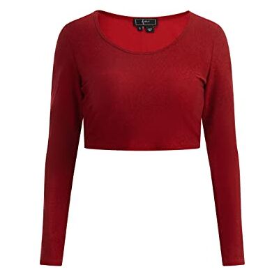 dedica damer cropped jersey-top, röd, XS dedica damer cropped jersey-top, röd, XS