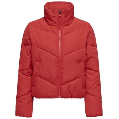 ONLY Onlmaggi Life Solid Puffer Cc OTW Pufferjacka för kvinnor, Hög risk Röd, S ONLY Onlmaggi Life Solid Puffer Cc OTW Pufferjacka för kvinnor, Hög risk Röd, S