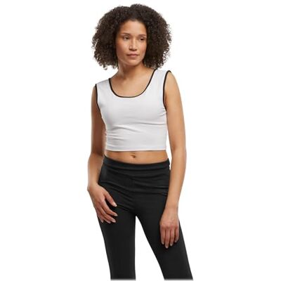 Urban Classics dam-t-shirt, 95% bomull, 5% elastan vit/svart 3XL, Vit/svart + vit/svart, 3XL Urban Classics dam-t-shirt, 95% bomull, 5% elastan vit/svart 3XL, Vit/svart + vit/svart, 3XL
