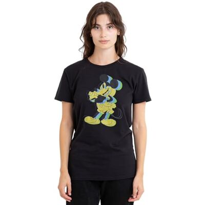 Mickey Mouse mandarin creative ltd Musse Pigg trippy dam t-shirt, svart, XX-Large, Svart, XXL Mickey Mouse mandarin creative ltd Musse Pigg trippy dam t-shirt, svart, XX-Large, Svart, XXL