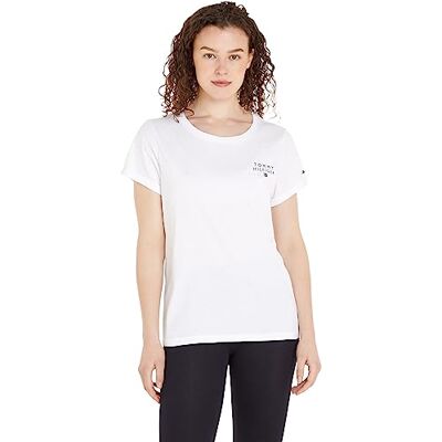 Tommy Hilfiger dam-t-shirt kortärmad rund hals, Vit (vit), XL Tommy Hilfiger dam-t-shirt kortärmad rund hals, Vit (vit), XL