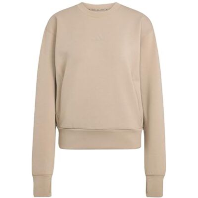 adidas Kobiety D4T Workout Warm Up Crew Neck, chalky brown, M adidas Kobiety D4T Workout Warm Up Crew Neck, chalky brown, M