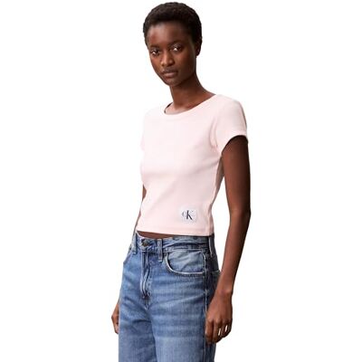 Calvin Jeans t-shirts för kvinnor, Rosa (Moln Rosa), XXS Calvin Jeans t-shirts för kvinnor, Rosa (Moln Rosa), XXS