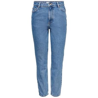 ONLY Mom Jeans ONLJAGGER hög midja jeans med hög midja, Medium blå denimdetalj: nas258, 27W / 32L ONLY Mom Jeans ONLJAGGER hög midja jeans med hög midja, Medium blå denimdetalj: nas258, 27W / 32L