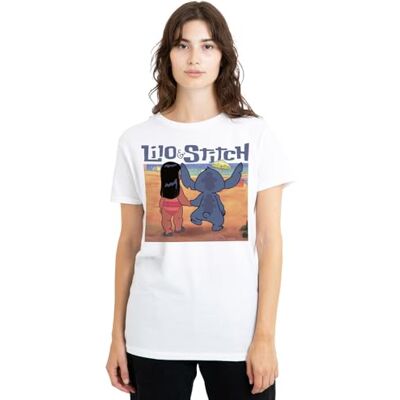 Lilo and Stitch Lilo och söm in i solnedgången dam t-shirt, vit, XX-Large, Vitt, XXL Lilo and Stitch Lilo och söm in i solnedgången dam t-shirt, vit, XX-Large, Vitt, XXL