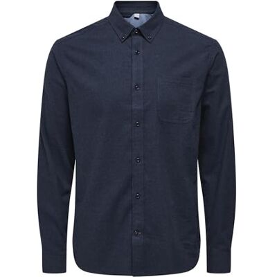 Only & Sons Onsroad Life Reg Melange Ls Shirt Noos, marinblå blazer, XS Only & Sons Onsroad Life Reg Melange Ls Shirt Noos, marinblå blazer, XS
