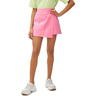 Koton dam bomull kort stor ficka detalj kjol, Rosa (260), 34 Koton dam bomull kort stor ficka detalj kjol, Rosa (260), 34