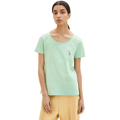 TOM TAILOR Damer T-shirt 1035471, 31034 Okra Green, M TOM TAILOR Damer T-shirt 1035471, 31034 Okra Green, M