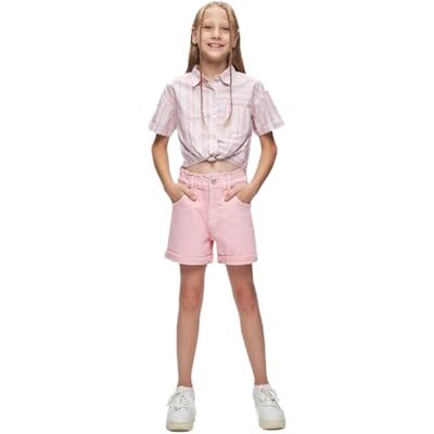 LTB Jeans flicka Soria G casual shorts, rosa, 140 LTB Jeans flicka Soria G casual shorts, rosa, 140
