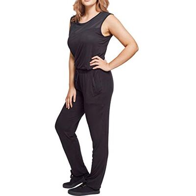 Urban Classics Damer Tech Mesh Long Jumpsuit, Svart (svart 7), XXL Urban Classics Damer Tech Mesh Long Jumpsuit, Svart (svart 7), XXL