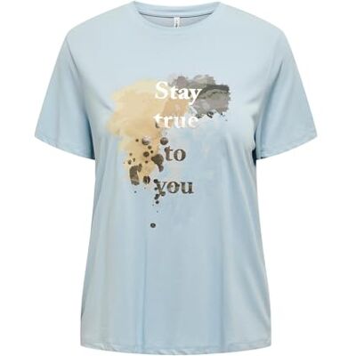 ONLY Onlfree Life Reg S/S Leaf Top Box JRS, Kashmirblå, XXS ONLY Onlfree Life Reg S/S Leaf Top Box JRS, Kashmirblå, XXS