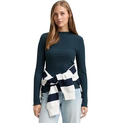 TOM TAILOR Denim dam långärmad T-shirt, 38822 – Mörkt havsvätska, XS TOM TAILOR Denim dam långärmad T-shirt, 38822 – Mörkt havsvätska, XS