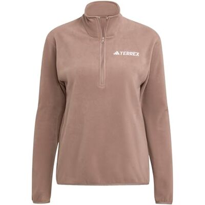 adidas Kobiety Terrex Multi Essentials Half Zip Fleece Jacket, trace brown, XS adidas Kobiety Terrex Multi Essentials Half Zip Fleece Jacket, trace brown, XS