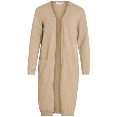Vila dam VIRIL Long L/S stickad kofta – NOO 14042770, Beige (Natural Melange Natural Melange), S Vila dam VIRIL Long L/S stickad kofta – NOO 14042770, Beige (Natural Melange Natural Melange), S