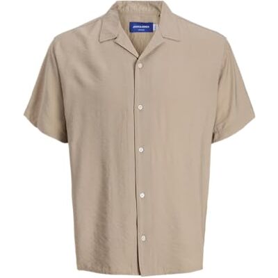 JACK & JONES Jorluke Billyburg Resort Shirt Ss, mocha meringue, XS JACK & JONES Jorluke Billyburg Resort Shirt Ss, mocha meringue, XS