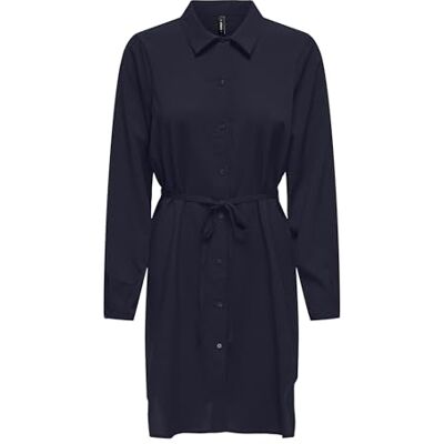 ONLY Onlnova Life Elite L/S Shirt Dress SOLID, natthimmel, XL ONLY Onlnova Life Elite L/S Shirt Dress SOLID, natthimmel, XL