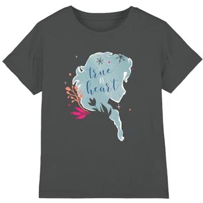 Disney mandarin creative ltd Frozen True at Heart Elsa Silhouette flickor T-shirt, träkol, 12-13 år, Träkol, 12-13 År Disney mandarin creative ltd Frozen True at Heart Elsa Silhouette flickor T-shirt, träkol, 12-13 år, Träkol, 12-13 År