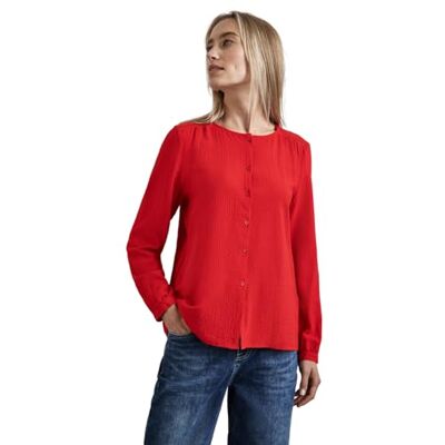 Street One strukturell blus med broderi, Höströd, 44 Street One strukturell blus med broderi, Höströd, 44