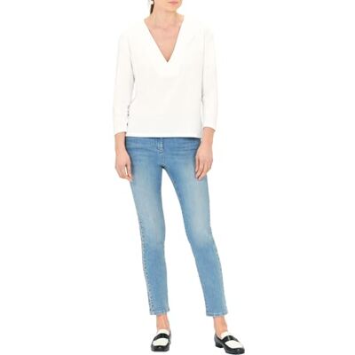 Caroll Dam T-shirt-241T-TART/ECRU/S, Beige färg, S Caroll Dam T-shirt-241T-TART/ECRU/S, Beige färg, S