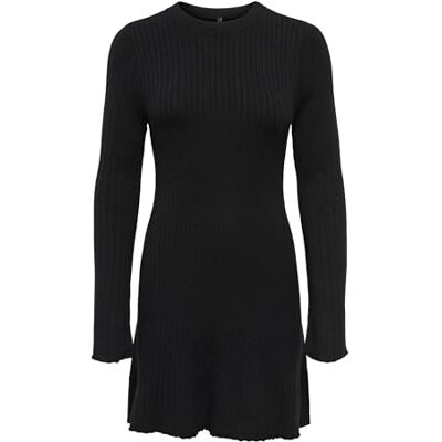 ONLY Onlmichella Ls O-hals klänning KNT, svart, XL ONLY Onlmichella Ls O-hals klänning KNT, svart, XL