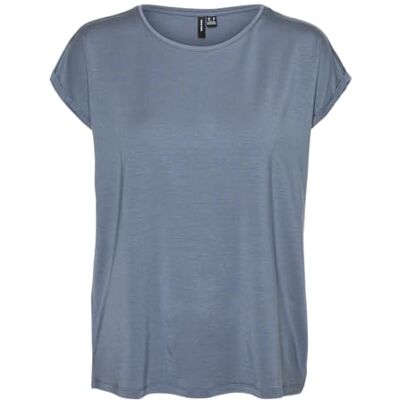 VERO MODA dam Tröja Vmava Plain Ss Top Gajrs Noos, Kina blå, XS VERO MODA dam Tröja Vmava Plain Ss Top Gajrs Noos, Kina blå, XS