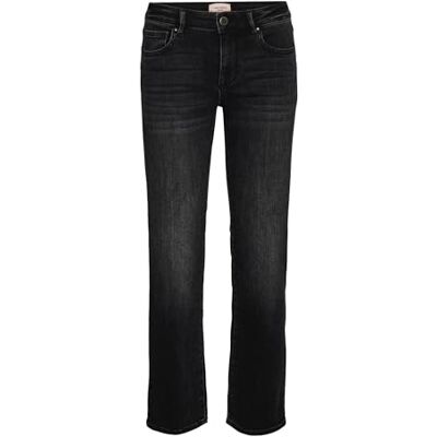 VERO MODA VMFLASH MR raka jeans LI111 GA NOOS, Svart denim, (XS) W x 32L VERO MODA VMFLASH MR raka jeans LI111 GA NOOS, Svart denim, (XS) W x 32L