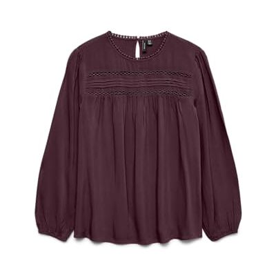 VERO MODA Vmdebbie Ls Pleat Top WVN Ga Noos, Vinprovning, XS VERO MODA Vmdebbie Ls Pleat Top WVN Ga Noos, Vinprovning, XS
