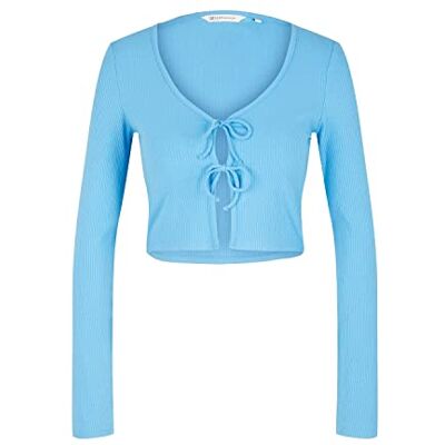 TOM TAILOR Denim Damer Långärmad T-shirt 1035373, 18395 Rainy Sky Blue, L TOM TAILOR Denim Damer Långärmad T-shirt 1035373, 18395 Rainy Sky Blue, L