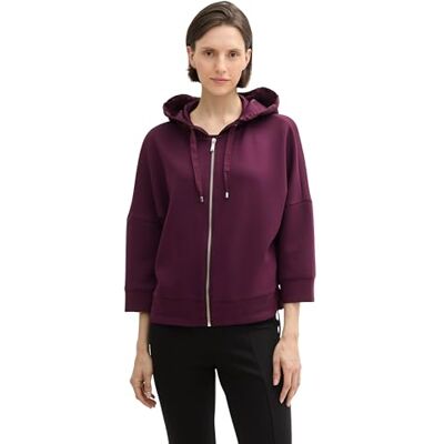 TOM TAILOR dam sweatjacka, 35796 – Blackberry, XL TOM TAILOR dam sweatjacka, 35796 – Blackberry, XL