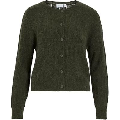 Vila Vipretty O-hals pointelle cardigan, Djup, XXL Vila Vipretty O-hals pointelle cardigan, Djup, XXL