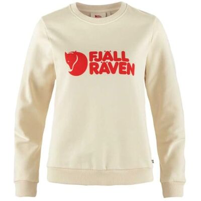 Fjällräven Dam-logo tröja, chalk vit/flamma orange, XL Fjällräven Dam-logo tröja, chalk vit/flamma orange, XL