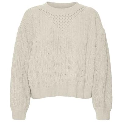 VERO MODA dam Vmluella Ls O-hals tröja Boo stickad tröja, Björk, M VERO MODA dam Vmluella Ls O-hals tröja Boo stickad tröja, Björk, M