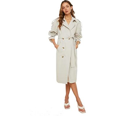 Trendyol Beige Archbreaker trenchbreaker trenchcoat dam lång trenchcoat, Beige, 32 Trendyol Beige Archbreaker trenchbreaker trenchcoat dam lång trenchcoat, Beige, 32