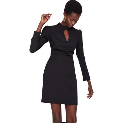 Trendyol Dam mini bodycon smal vävd klänning, Svart, 64 SE Trendyol Dam mini bodycon smal vävd klänning, Svart, 64 SE