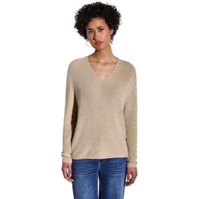 Street One glittrande tröja, Bomull beige, 40 Street One glittrande tröja, Bomull beige, 40