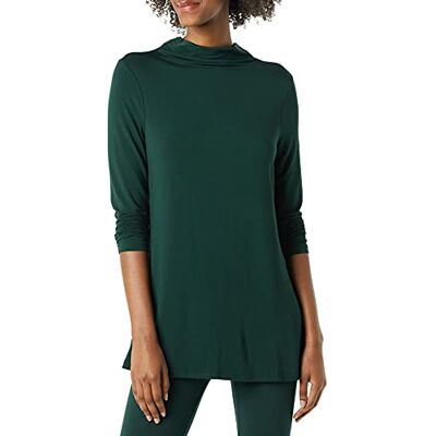Amazon Essentials damtröja långärmad Mock Neck Swing tunika (tidigare Daily Ritual), djupgrön, Large Amazon Essentials damtröja långärmad Mock Neck Swing tunika (tidigare Daily Ritual), djupgrön, Large