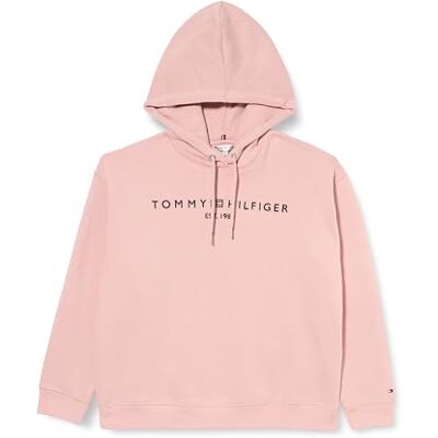 Tommy Hilfiger kvinnors CRV MDRN REG CORP LOGO HOODIE WW0WW45446 pullover huvtröja, rosa, 48, Rosa (dimmig rosa), 48 Tommy Hilfiger kvinnors CRV MDRN REG CORP LOGO HOODIE WW0WW45446 pullover huvtröja, rosa, 48, Rosa (dimmig rosa), 48