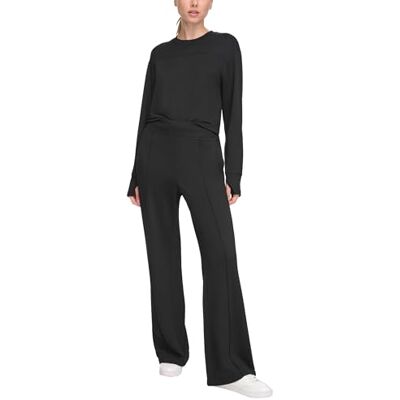 DKNY dam breda ben greenwich byxor sweatpants, svart, XS DKNY dam breda ben greenwich byxor sweatpants, svart, XS
