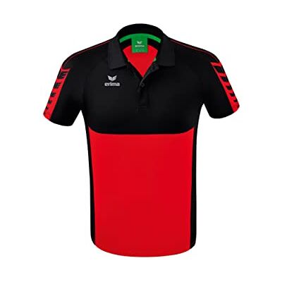 Erima Unisex Six Wings sport pikétröja, Röd/svart, 3XL Erima Unisex Six Wings sport pikétröja, Röd/svart, 3XL