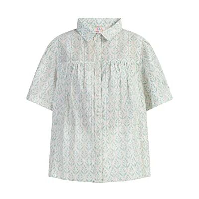 NINDIE Kortärmad blus för kvinnor, Turkos, S NINDIE Kortärmad blus för kvinnor, Turkos, S