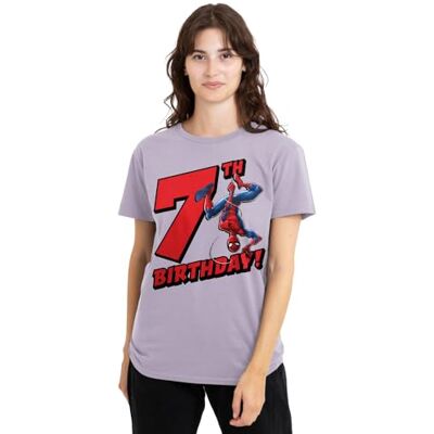 Spider-Man mandarin creative ltd födelsedag 7 damer t-shirt, lavendel, XX-Large, Lavendel, XXL Spider-Man mandarin creative ltd födelsedag 7 damer t-shirt, lavendel, XX-Large, Lavendel, XXL