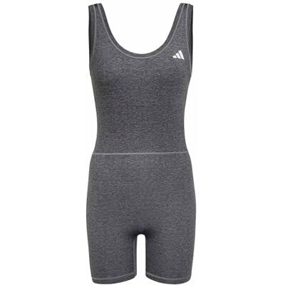 adidas Kobiety Optime Essentials Workout Heather Onesie, grey four mel, XS adidas Kobiety Optime Essentials Workout Heather Onesie, grey four mel, XS
