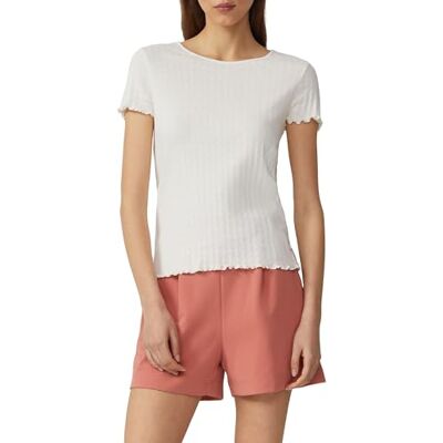 QS Ajour-t-shirt, kräm, XXL QS Ajour-t-shirt, kräm, XXL