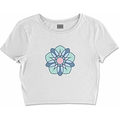 Bona Basics , Digitalt tryck, bas-t-shirt för kvinnor, 100% bomull, vit, avslappnad, damtoppar, storlek: L, Vitt och blått Bona Basics , Digitalt tryck, bas-t-shirt för kvinnor, 100% bomull, vit, avslappnad, damtoppar, storlek: L, Vitt och blått