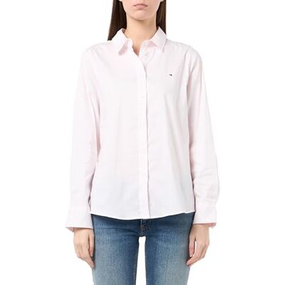 Tommy Hilfiger kvinnors ESS POPLIN normal skjorta WW0WW44084 L/S skjorta, rosa, 34, Rosa (Classic Ithaka Stp Ljusrosa), 60 SE Tommy Hilfiger kvinnors ESS POPLIN normal skjorta WW0WW44084 L/S skjorta, rosa, 34, Rosa (Classic Ithaka Stp Ljusrosa), 60 SE
