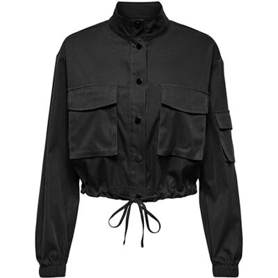 ONLY Onlcashi kort jacka för kvinnor WVN Noos jacka, svart, XL ONLY Onlcashi kort jacka för kvinnor WVN Noos jacka, svart, XL