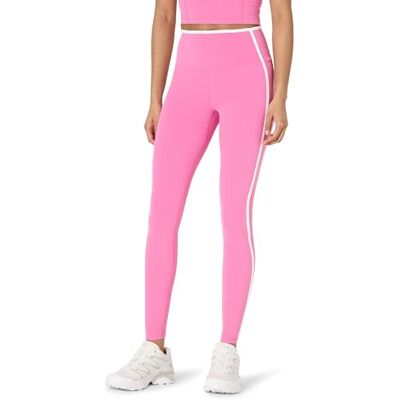 Amazon Essentials dam aktiv FormFlex mjuk hög midja 70 cm innersöm yoga leggings i full längd med kontrastkant, Flamingo rosa/vit, XXL Amazon Essentials dam aktiv FormFlex mjuk hög midja 70 cm innersöm yoga leggings i full längd med kontrastkant, Flamingo rosa/vit, XXL