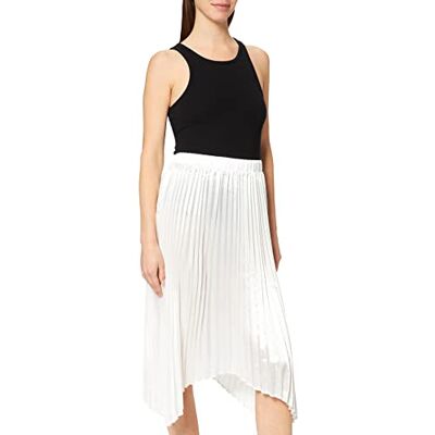 NA-KD Pleated Asymmetrisk Skirt kjol dam, Off White, 38 NA-KD Pleated Asymmetrisk Skirt kjol dam, Off White, 38
