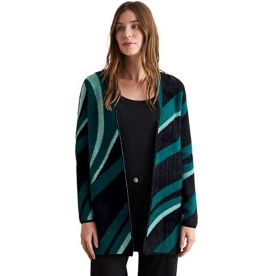 Cecil fjädergarn cardigan, svart, L Cecil fjädergarn cardigan, svart, L
